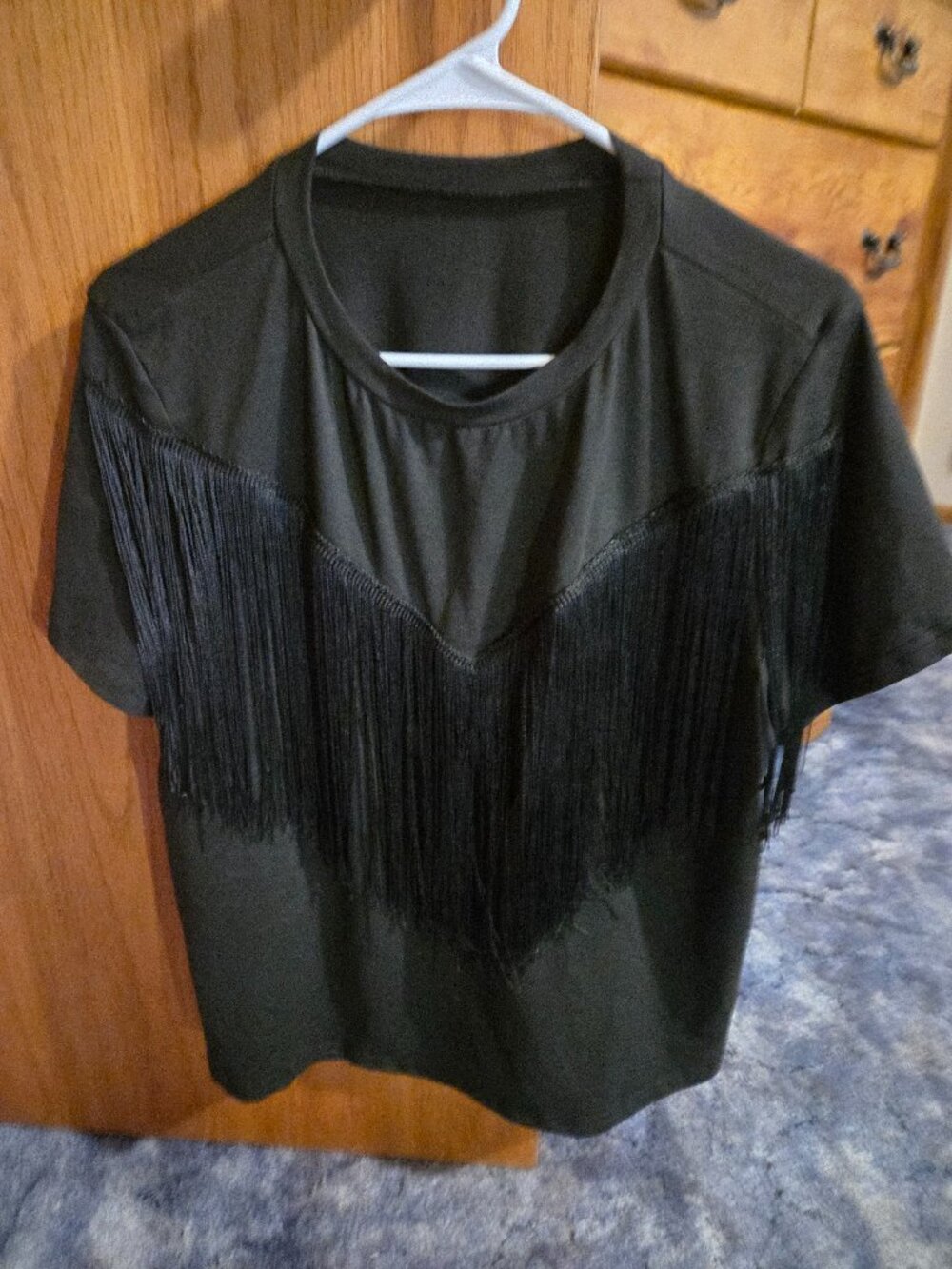 Black top with Black fringe